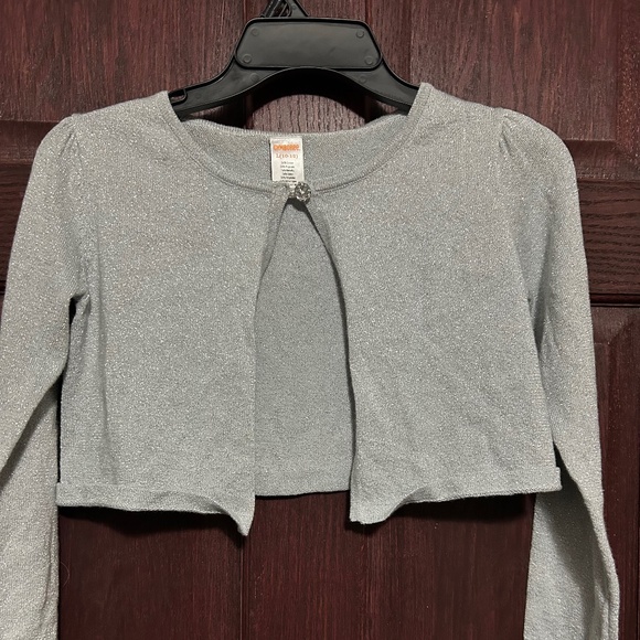 Gymboree Other - Girls Silver Sparkly Cropped Cardigan